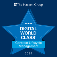 Hackett Group CLM Digital World Class badge