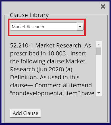 CobbleStone Software market research clause library.