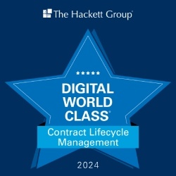 The Hackett Group - CLM Digital World Class Badge for CobbleStone Software - 2024