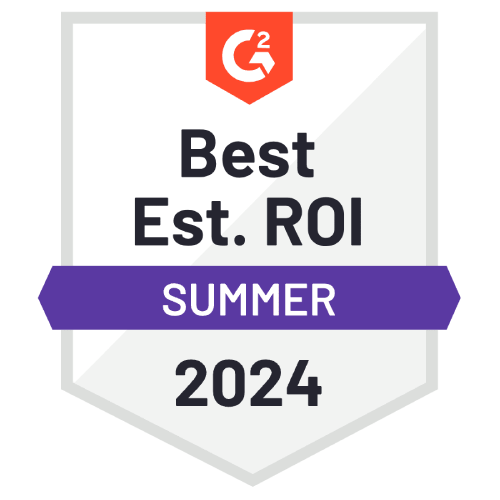 G2 - Best Estimated ROI - Summer 2024