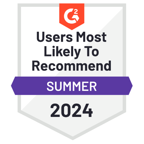 G2 - Users Most Likely To Recommend - Summer 2024