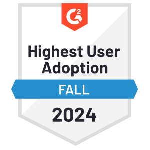 Highest User Adoption - G2 - Fall 2024