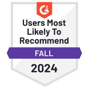 Users Most Likely To Recommend - G2 - Fall 2024