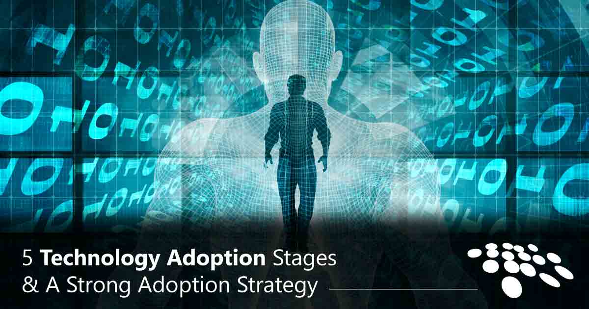 CobbleStone Software explains five technology adoption stages and a strong adoption strategy.