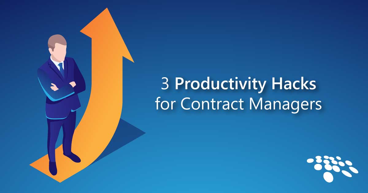 CobbleStone Software offers three productivity hacks for contract managers.